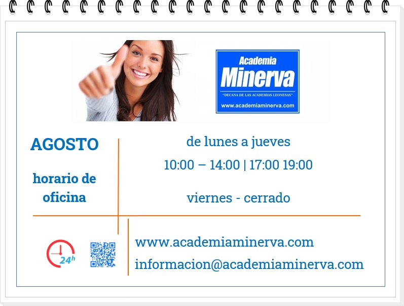 HORARIO AGOSTO 2023 Academia Minerva